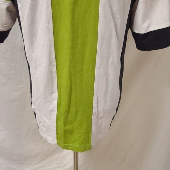 Redhead Bass Pro Mens Medium Green White Black 3 Button Pullover Polo Shirt - Picture 9 of 10